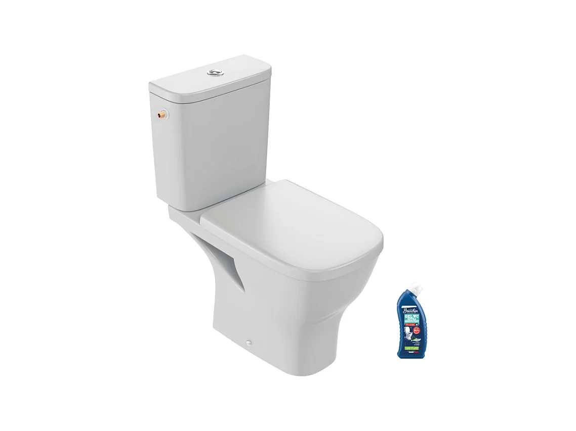 WC à poser sans bride Jacob Delafon Struktura + abattant + nettoyant