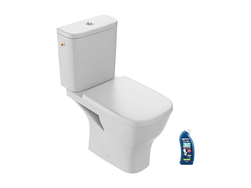 WC à poser sans bride Jacob Delafon Struktura + abattant + nettoyant