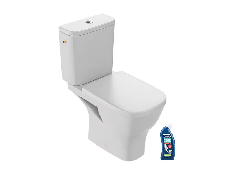 WC à poser sans bride sortie horizontale JACOB DELAFON Struktura avec abattant + gel WC