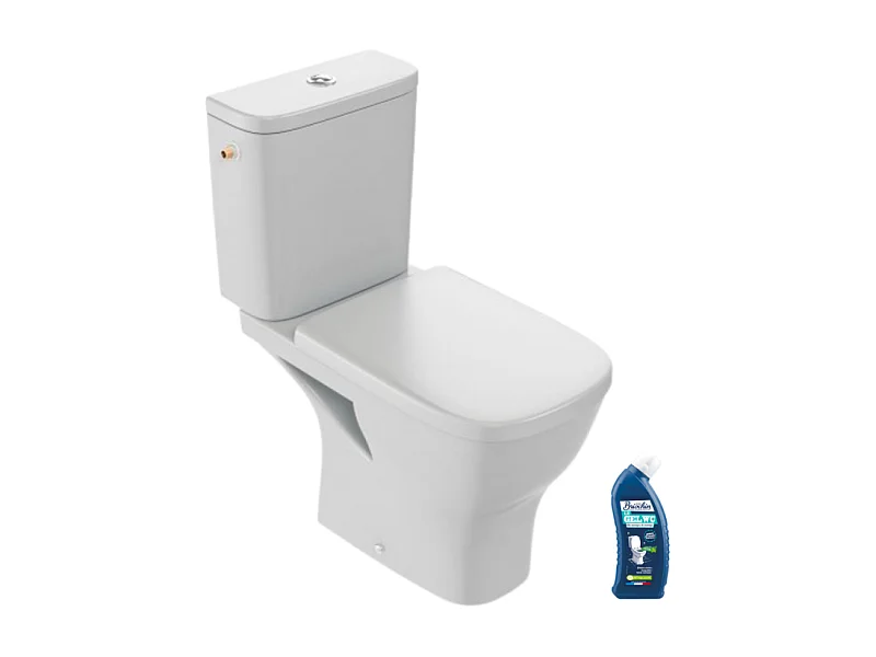 WC à poser sans bride sortie horizontale JACOB DELAFON Struktura avec abattant + gel WC