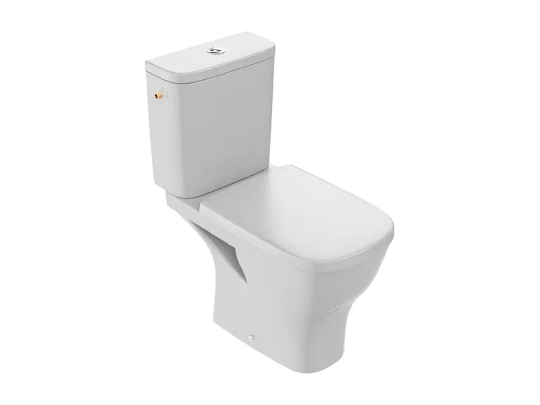 WC à poser sans bride sortie horizontale JACOB DELAFON Struktura avec abattant
