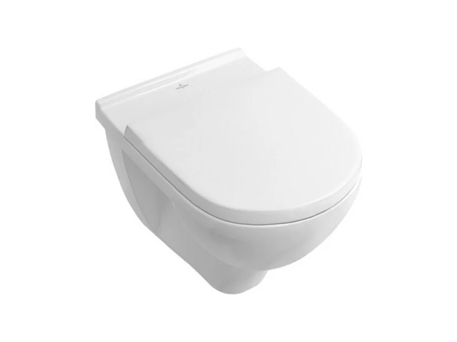WC suspendu compact sans bride VILLEROY ET BOCH O.novo 36 x 56 avec abattant