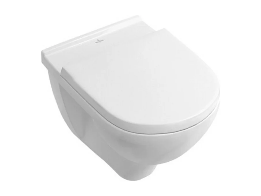 WC suspendu compact sans bride VILLEROY ET BOCH O.novo 36 x 56 avec abattant