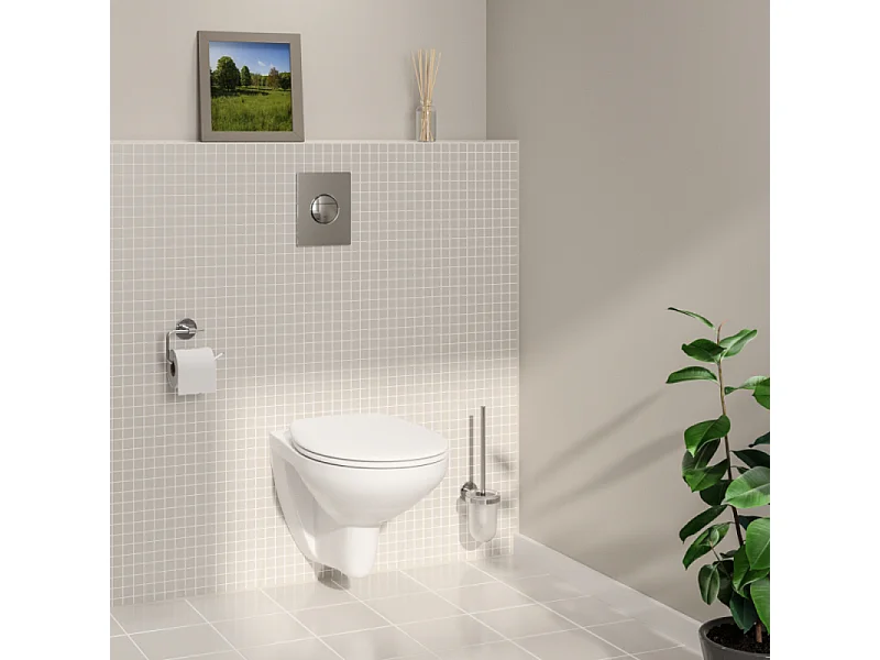 GROHE WC suspendu sans bride Bau Ceramic avec abattant