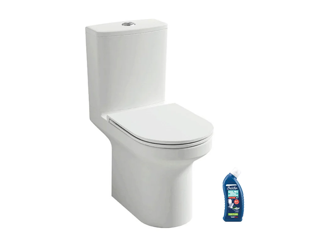 WC au sol sans bride JACOB DELAFON Elite + abattant extraplat + nettoyant