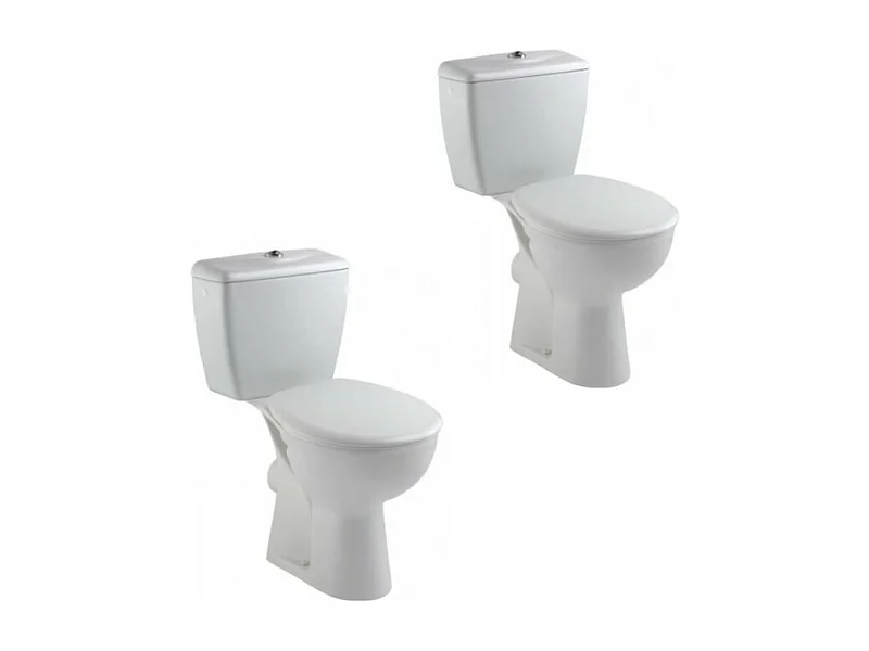 JACOB DELAFON Lot de 2 WC à poser Eolia + abattant