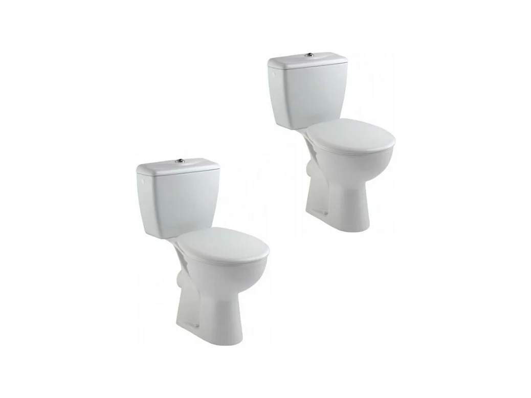 JACOB DELAFON Lot de 2 WC à poser Eolia + abattant