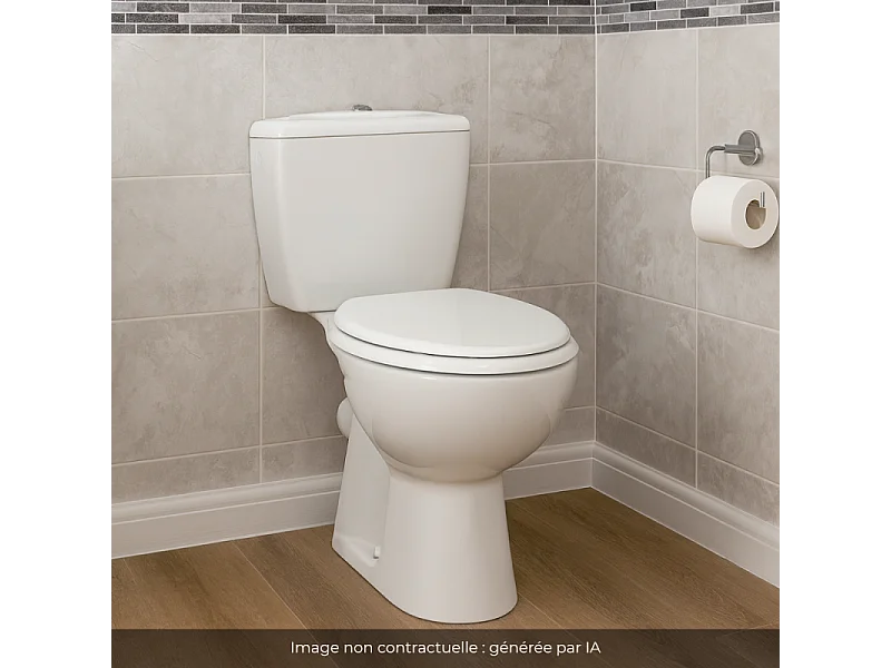 Lot de 2 WC à poser sortie horizontale JACOB DELAFON Eolia avec abattant