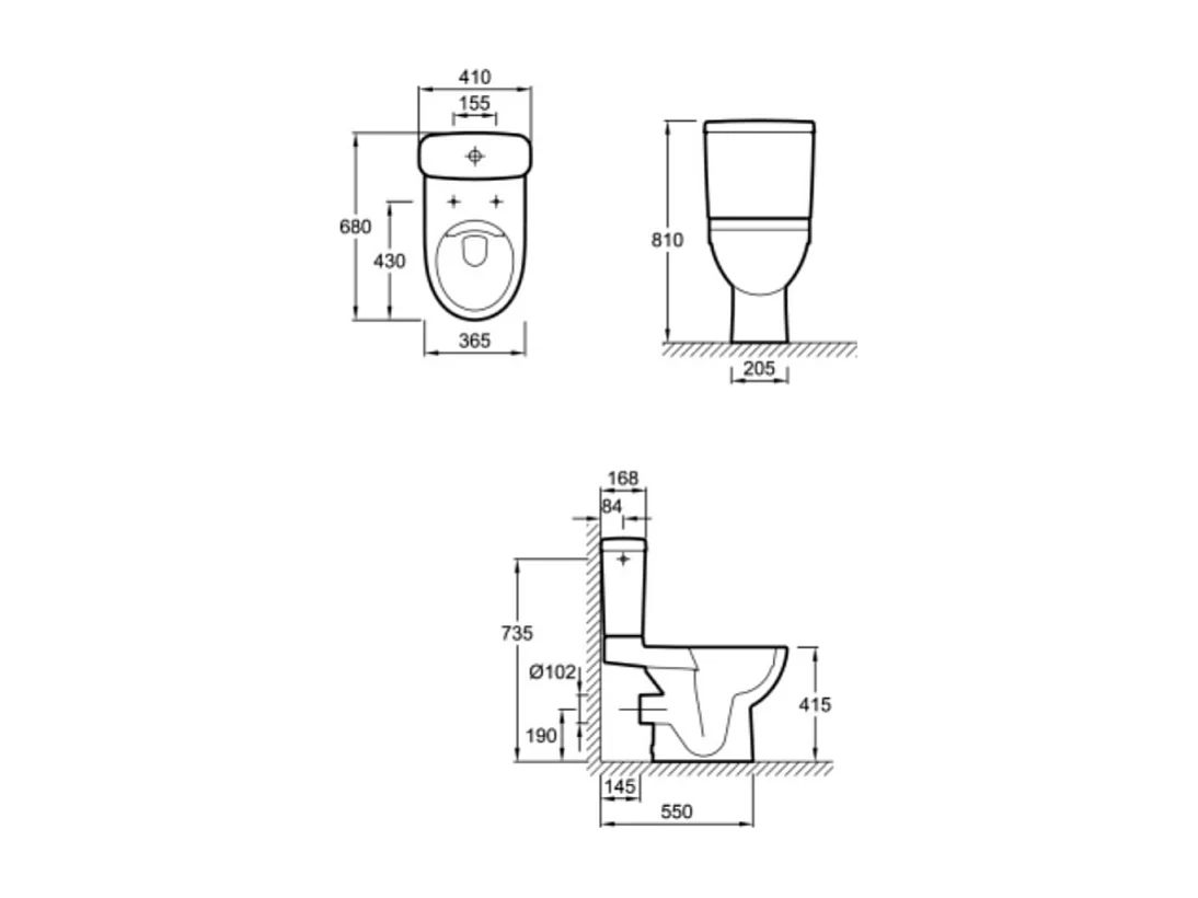 WC au sol sans bride JACOB DELAFON Odéon Up + abattant