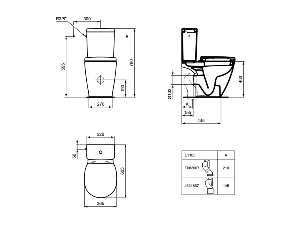WC à poser PMR sortie horizontale PORCHER Matura 2 + nettoyant
