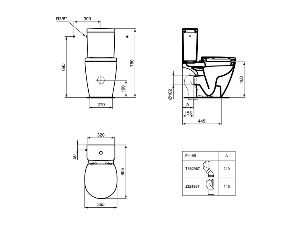 WC à poser PMR sortie horizontale PORCHER Matura 2 + nettoyant