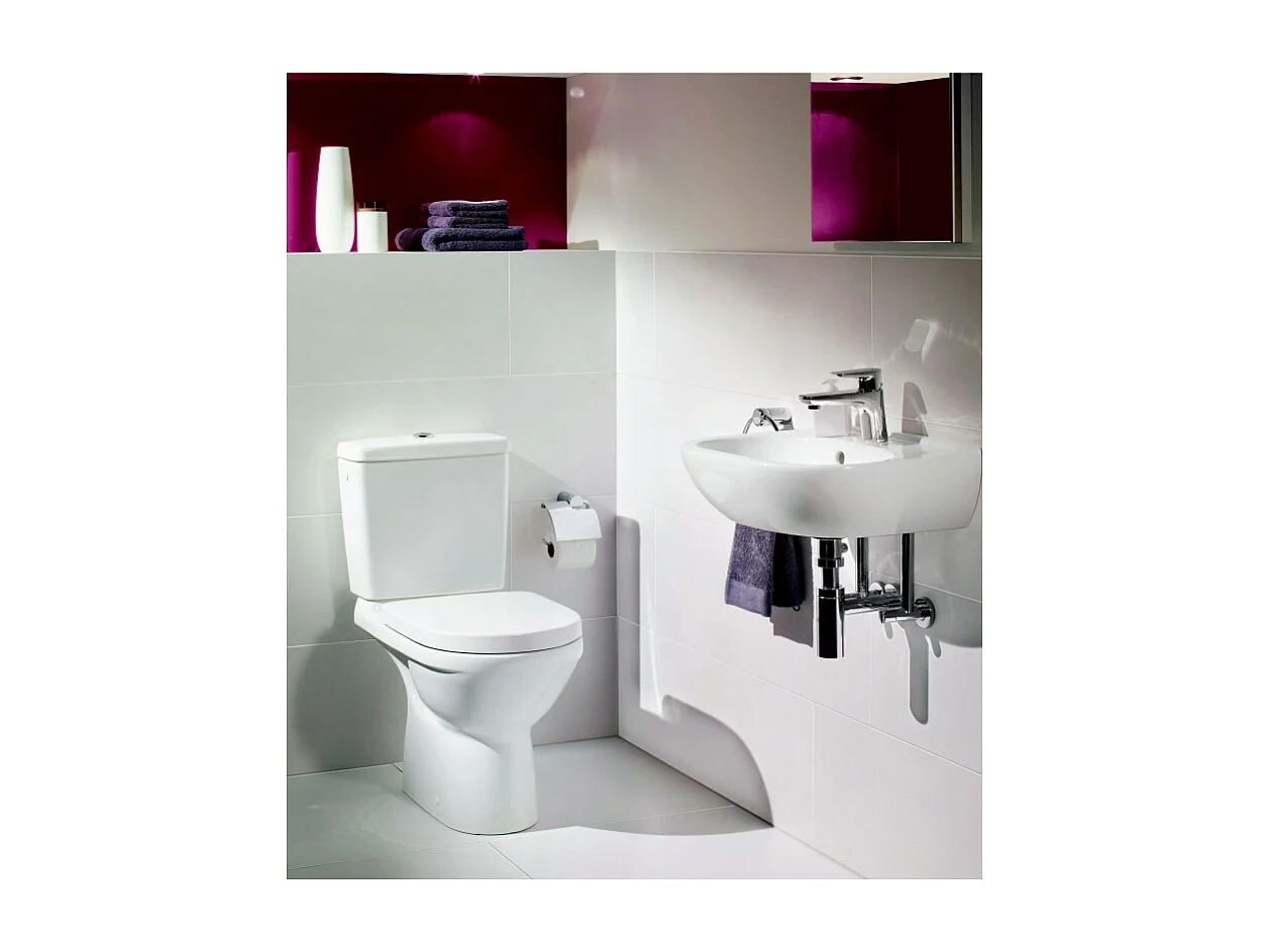 WC à poser sans bride VILLEROY ET BOCH O.novo avec abattant + nettoyant