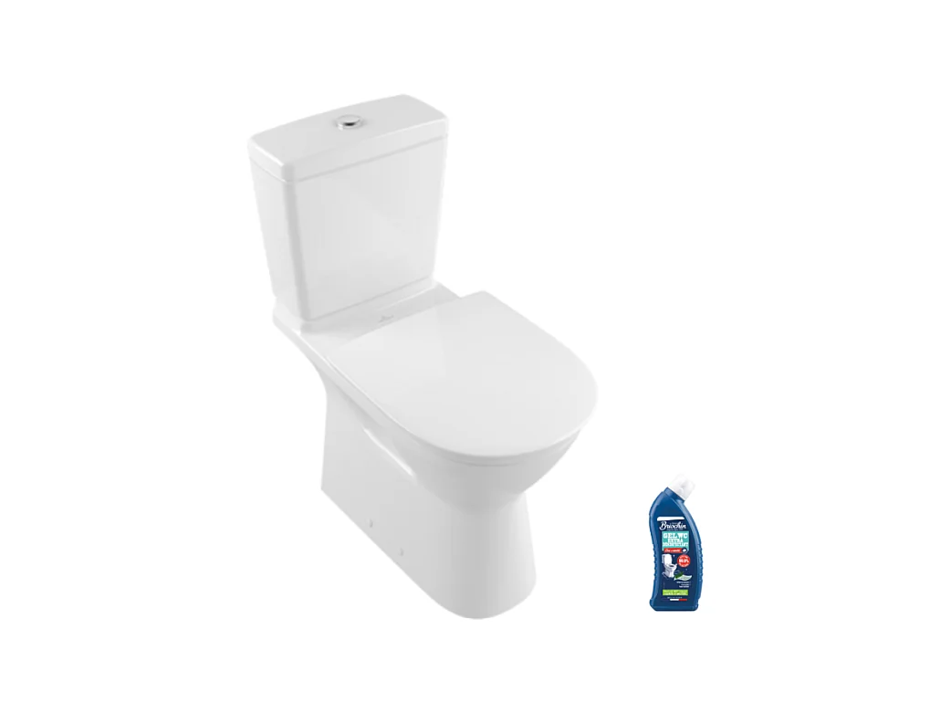 WC à poser sans bride VILLEROY ET BOCH O.novo avec abattant + nettoyant