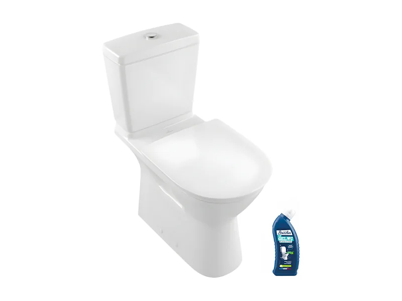 WC à poser sans bride VILLEROY ET BOCH O.novo avec abattant + nettoyant