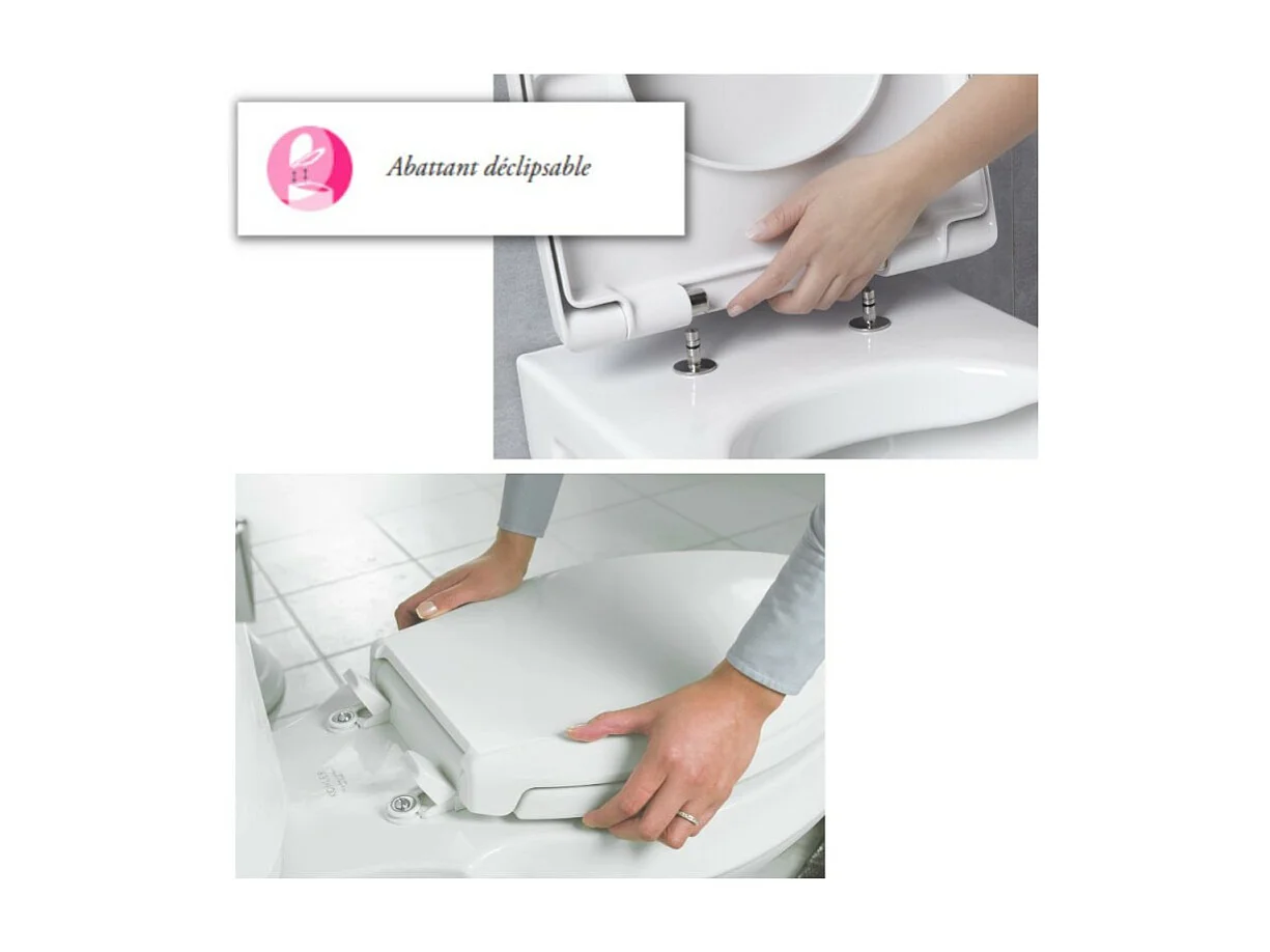 WC à poser sans bride JACOB DELAFON Patio + abattant