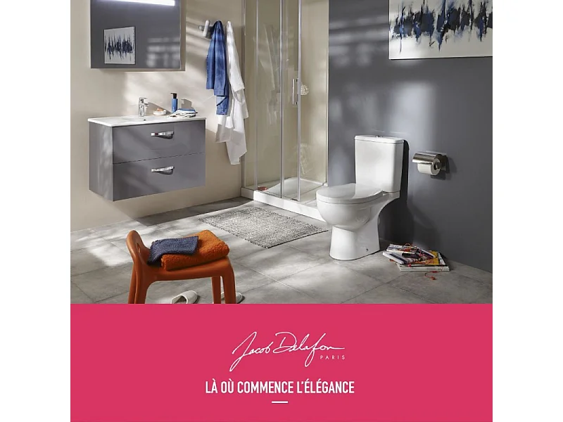 WC à poser sans bride JACOB DELAFON Patio + abattant