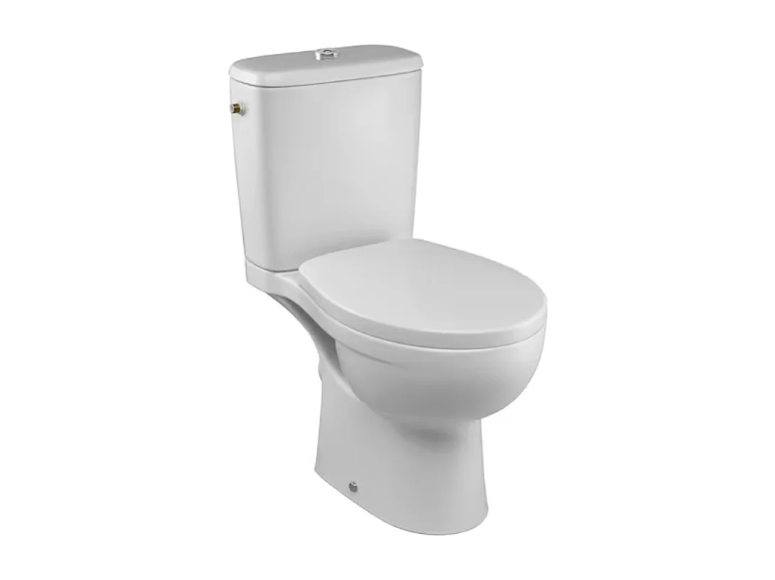 WC à poser sans bride sortie horizontale JACOB DELAFON Patio avec abattant frein de chute déclipsable