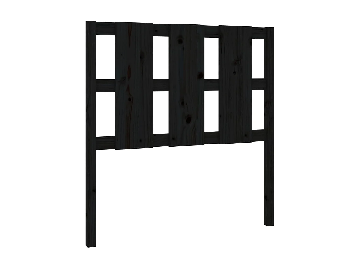 Tête de lit Noir 105,5x4x100 cm Bois massif de pin