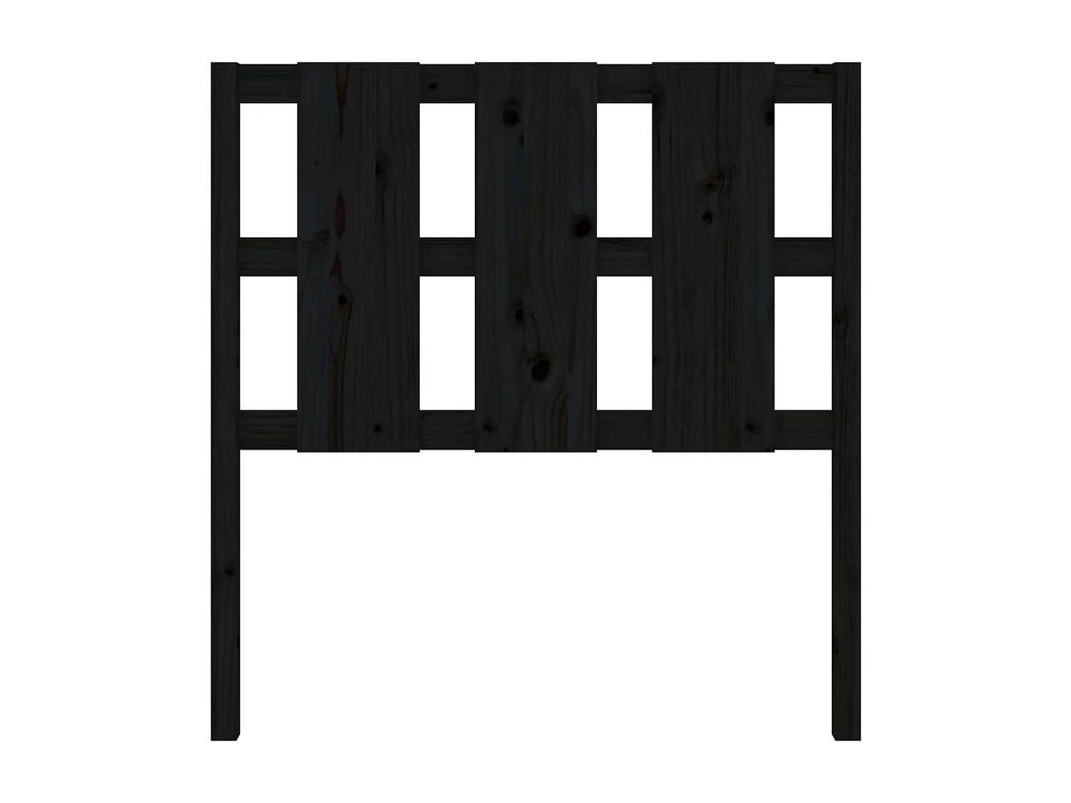 Tête de lit Noir 105,5x4x100 cm Bois massif de pin