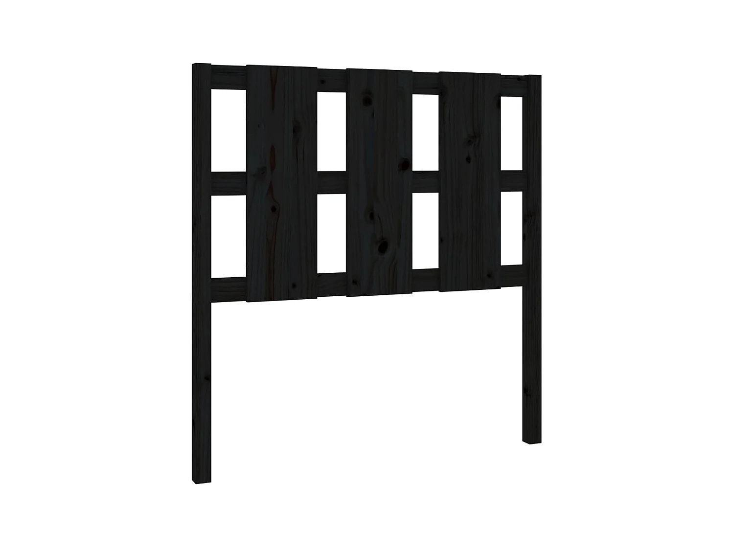 Hoofdbord Zwart 105,5x4x100 cm Massief grenenhout