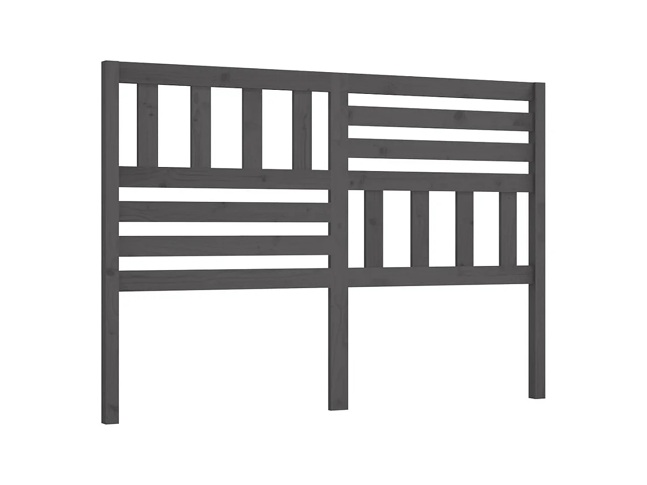 Tête de lit Gris 156x4x100 cm Bois massif de pin