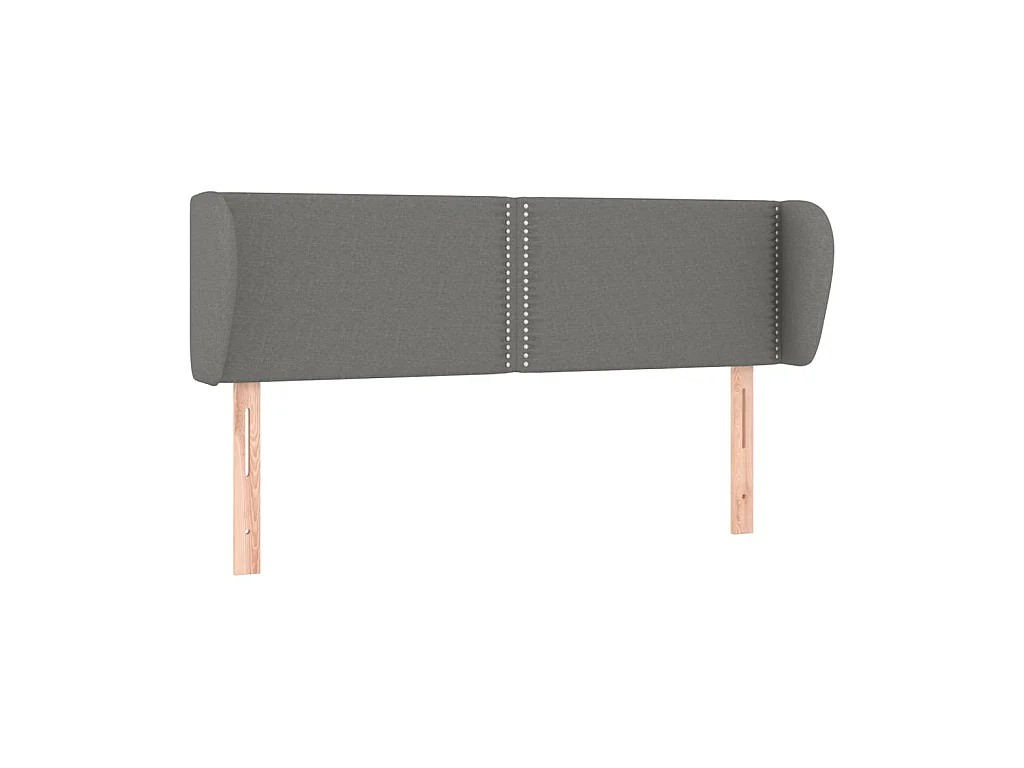 Hoofdbord met oren Donkergrijs 147x23x78/88 cm Stof