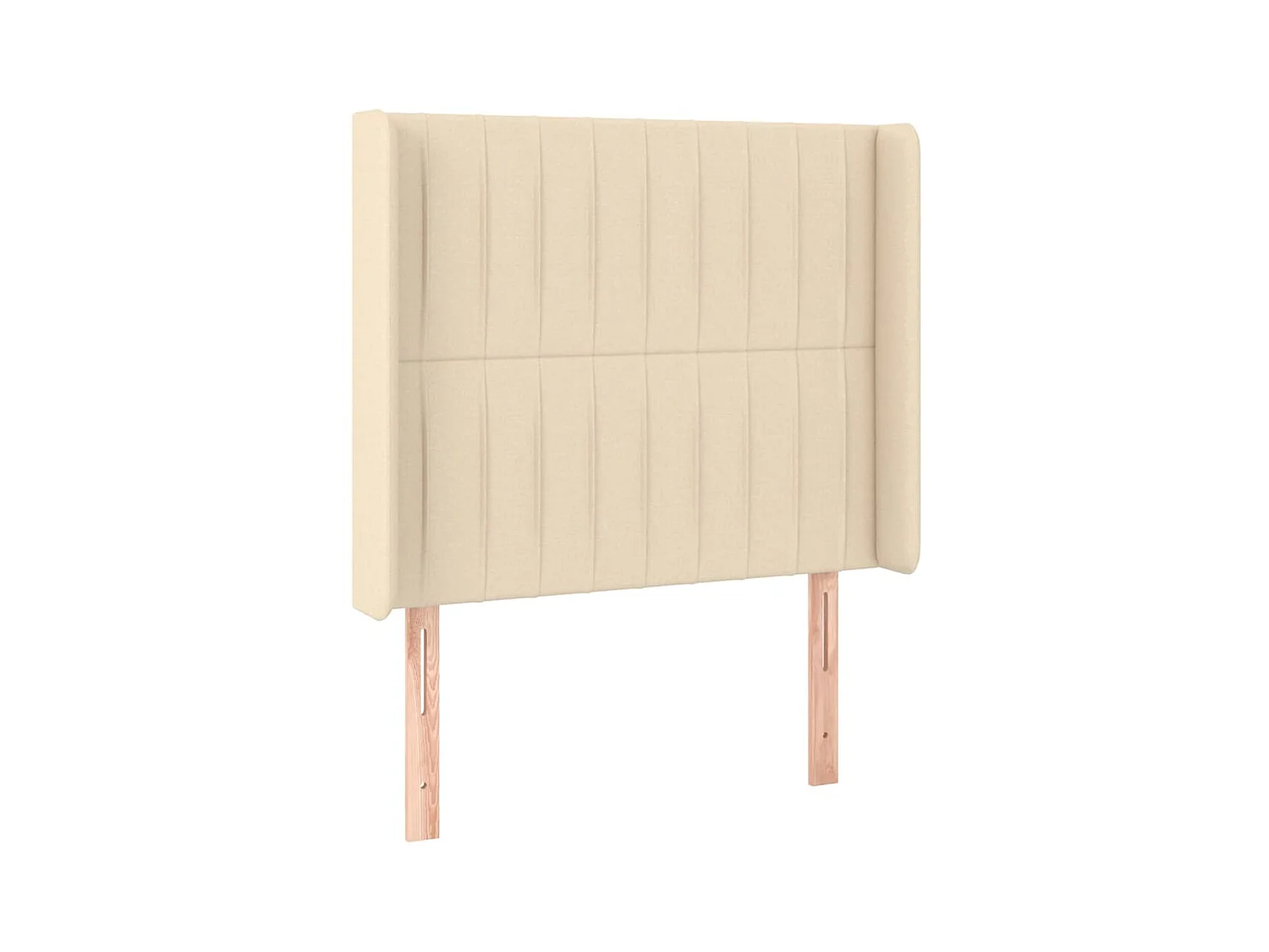 Tête de lit avec oreilles Crème 103x16x118/128 cm Tissu