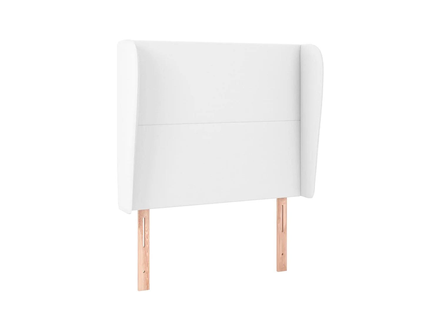 Tête de lit avec oreilles Blanc 103x23x118/128 cm Similicuir