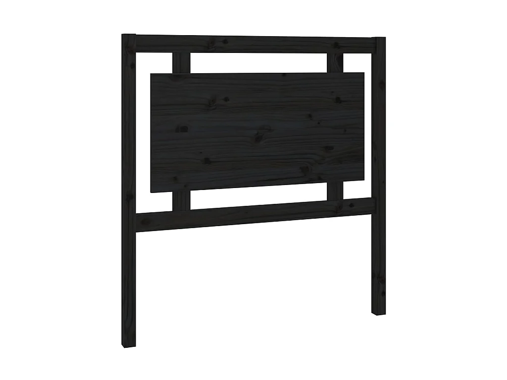 Kopfteil Schwarz 95,5x4x100 cm Massives Kiefernholz