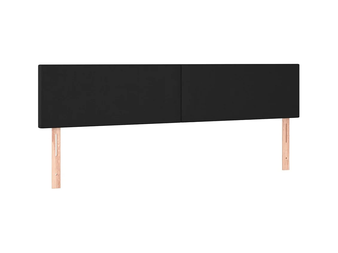 Têtes de lit 2 pcs Noir 100x5x78/88 cm Similicuir
