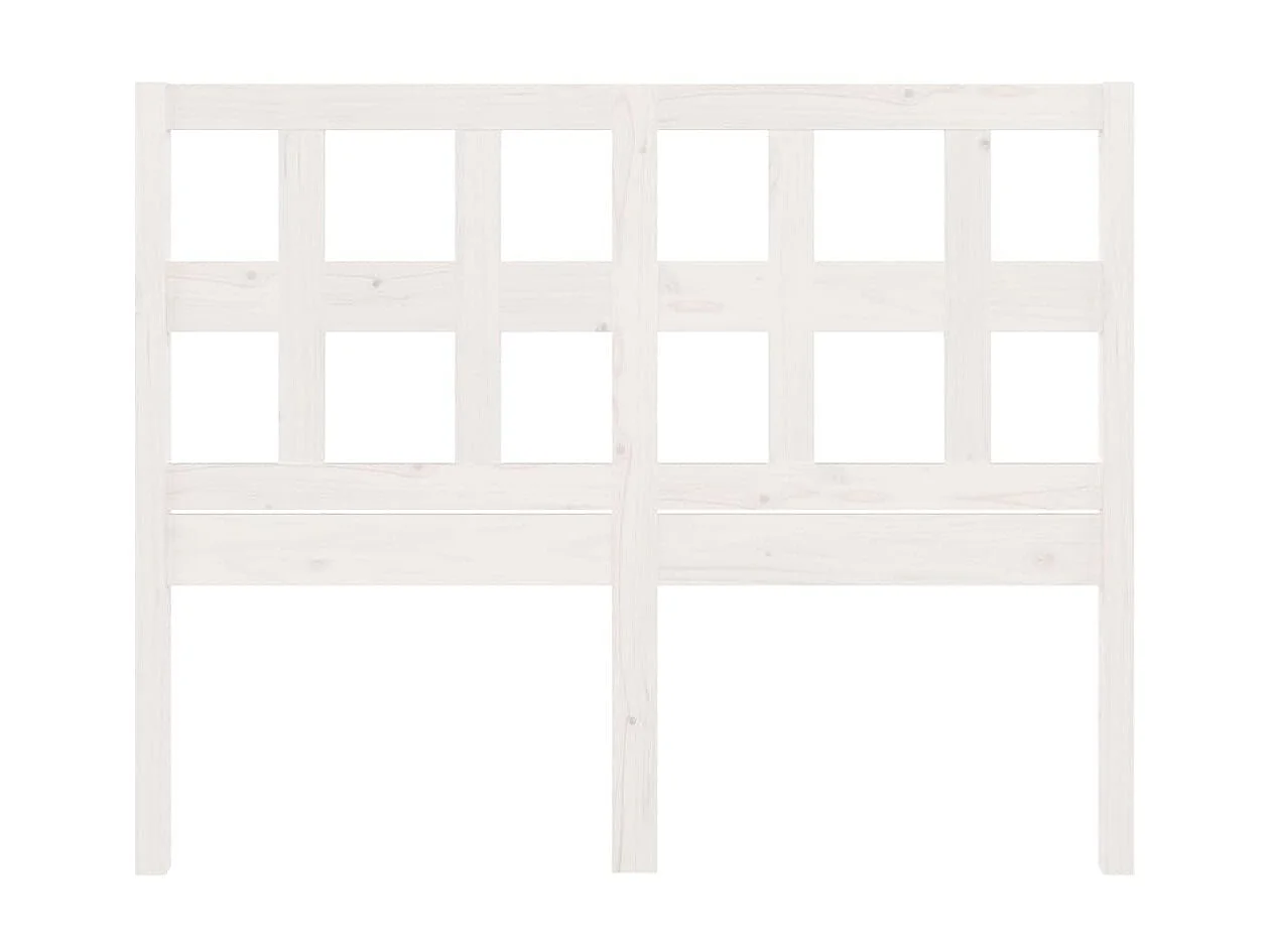 Tête de lit Blanc 125,5x4x100 cm Bois massif de pin