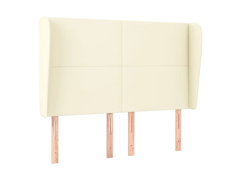 Cabecero con orejas Crema 147x23x118/128 cm Polipiel