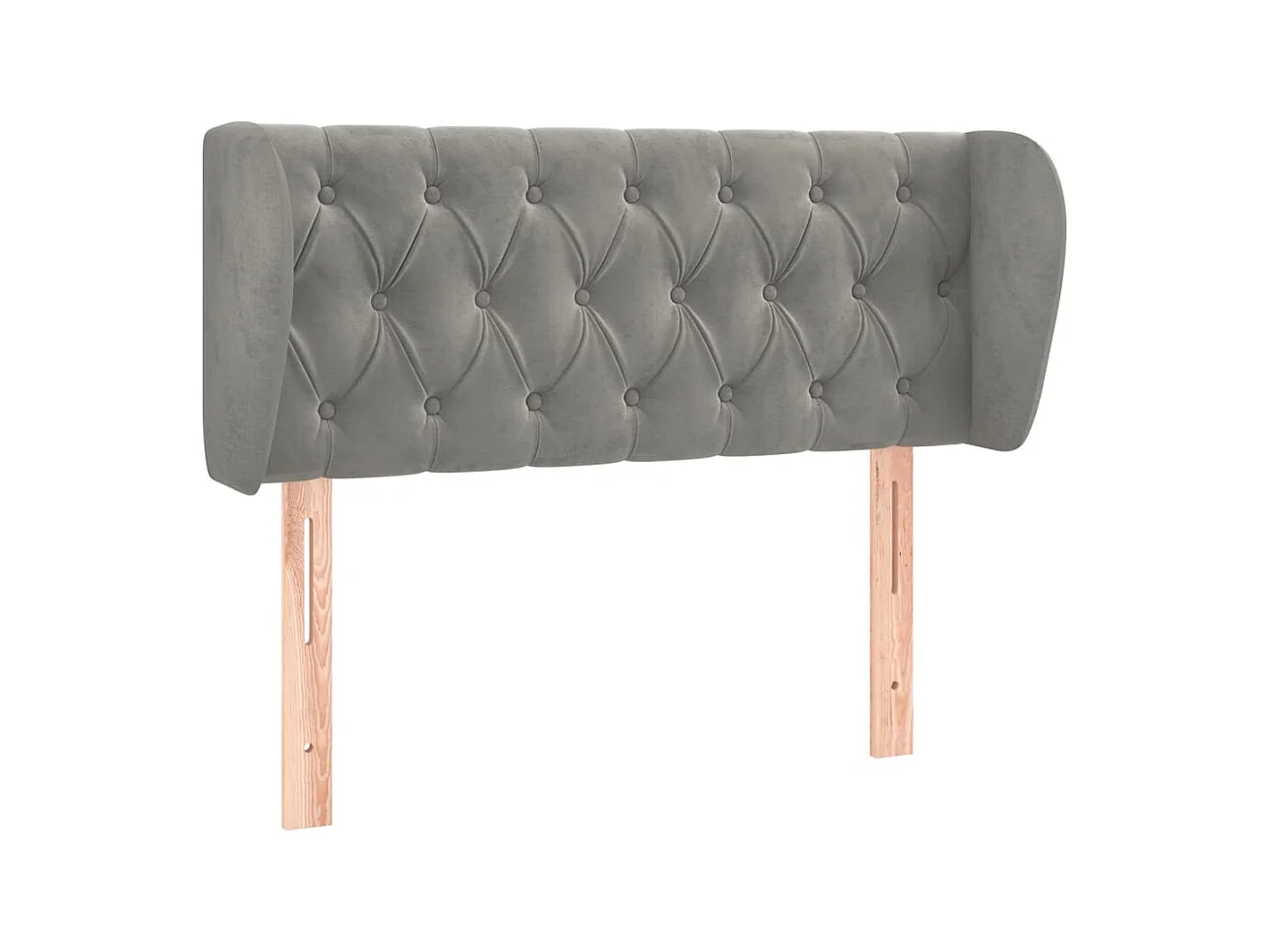 Tête de lit avec oreilles Gris clair 103x23x78/88 cm Velours