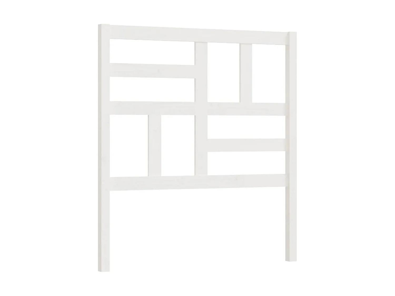 Testiera bianca 106x4x104 cm Legno di pino massiccio