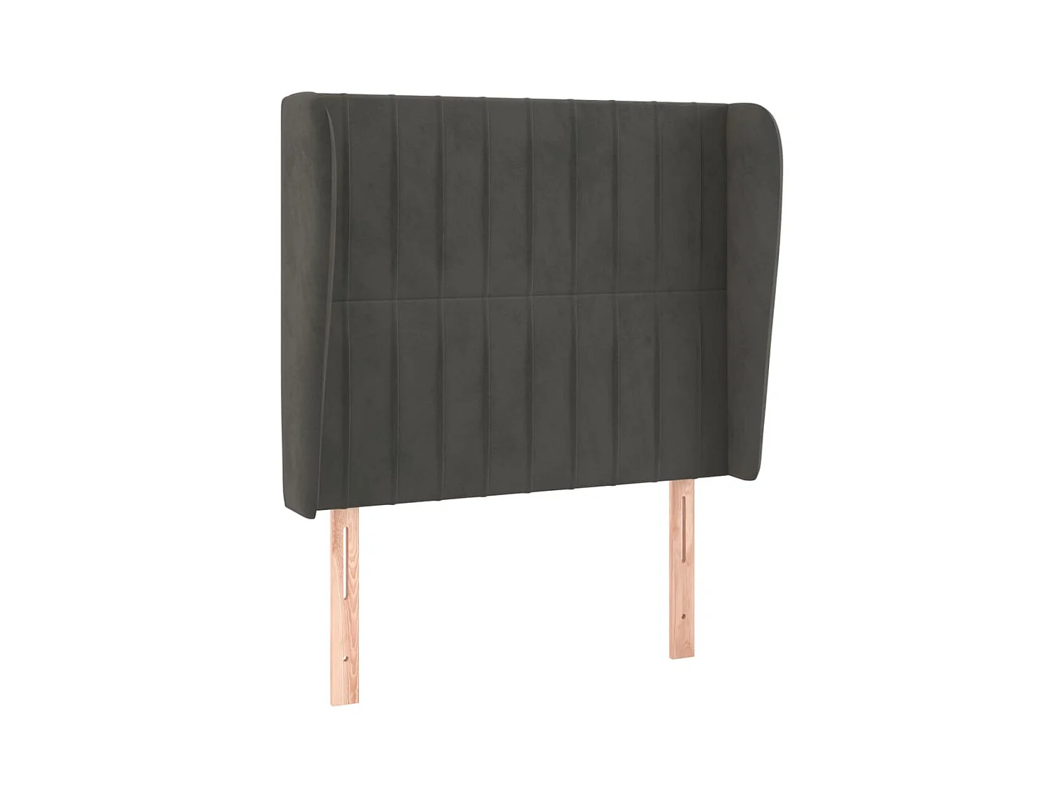 Tête de lit avec oreilles Gris foncé 83x23x118/128 cm Velours