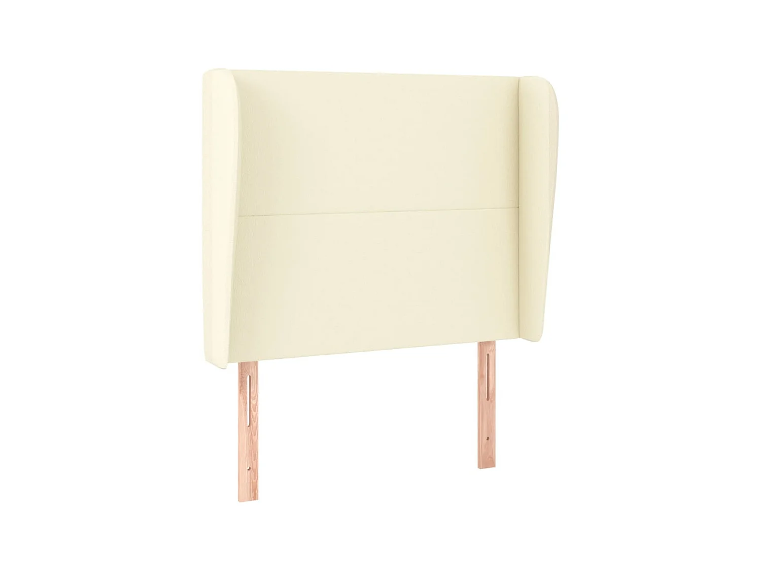 Testiera con orecchie Crema 93x23x118/128 cm Ecopelle