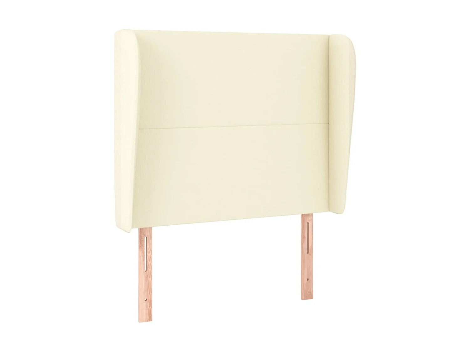 Cabecero con orejas Crema 93x23x118/128 cm Polipiel