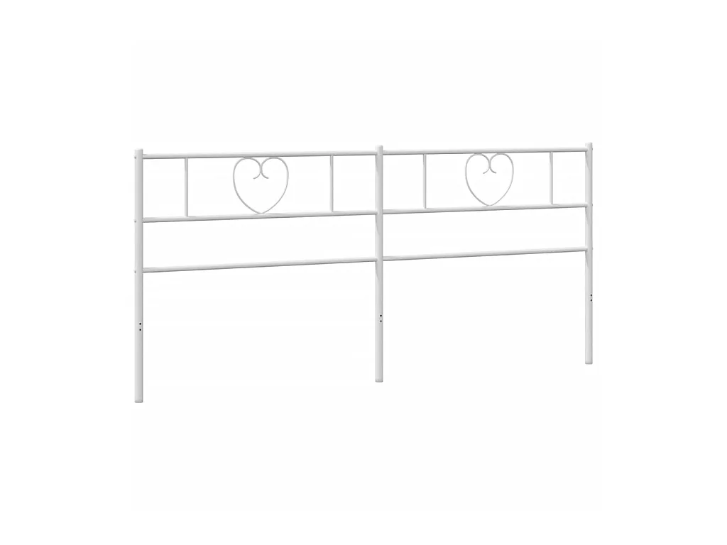 Wit metalen hoofdbord 200 cm