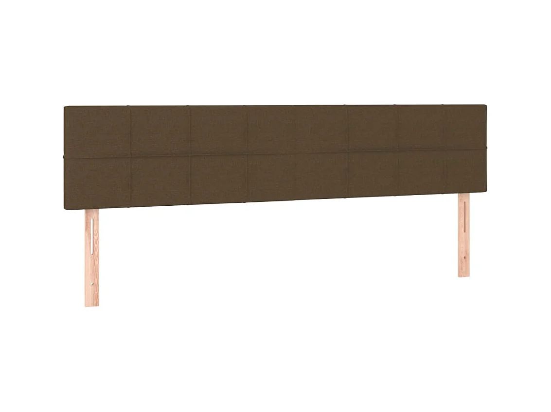 Têtes de lit 2 pcs Marron Foncé 90x5x78/88 cm Tissu