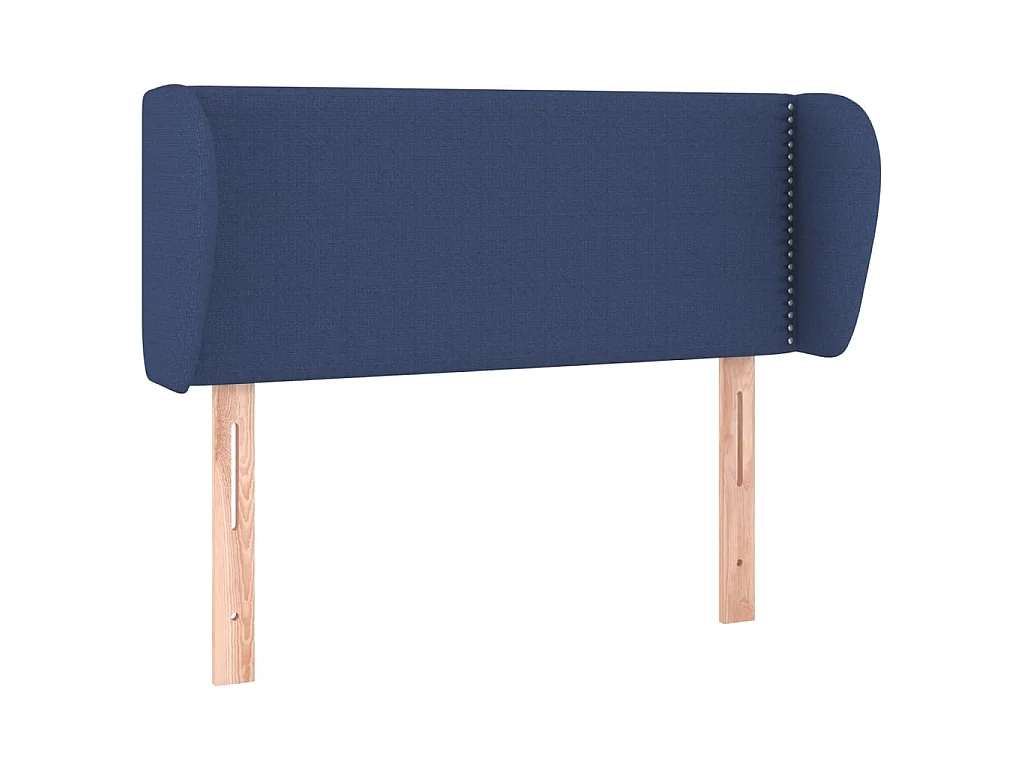 Tête de lit avec oreilles Bleu 103x23x78/88 cm Tissu