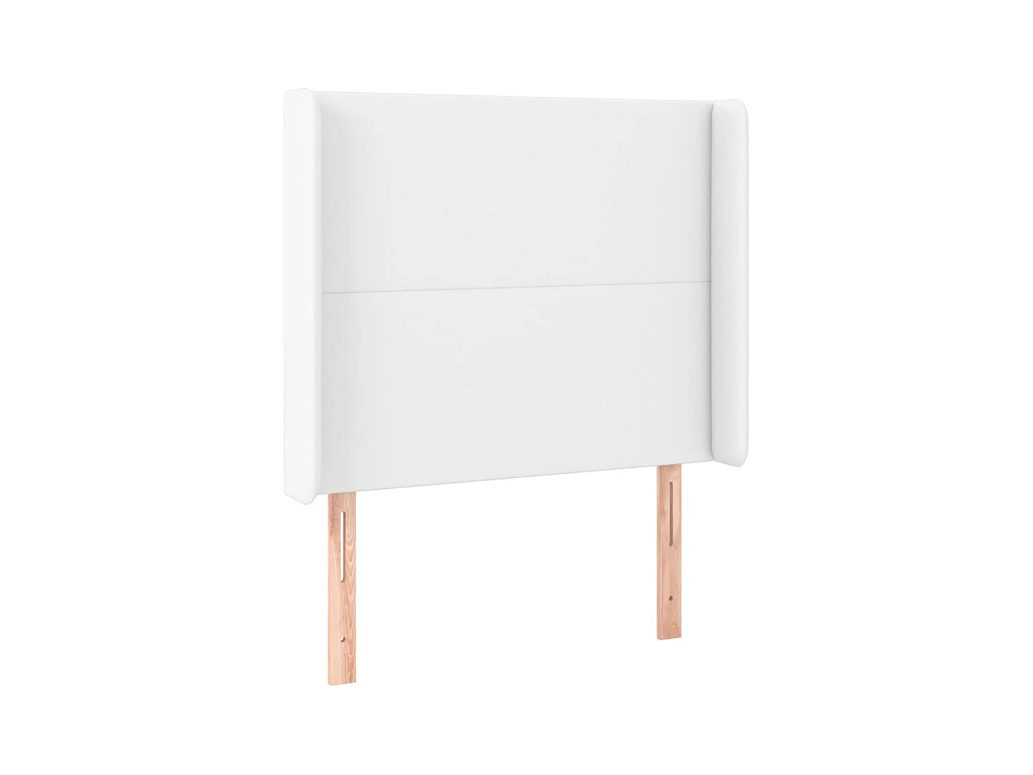 Tête de lit avec oreilles Blanc 103x16x118/128 cm Similicuir