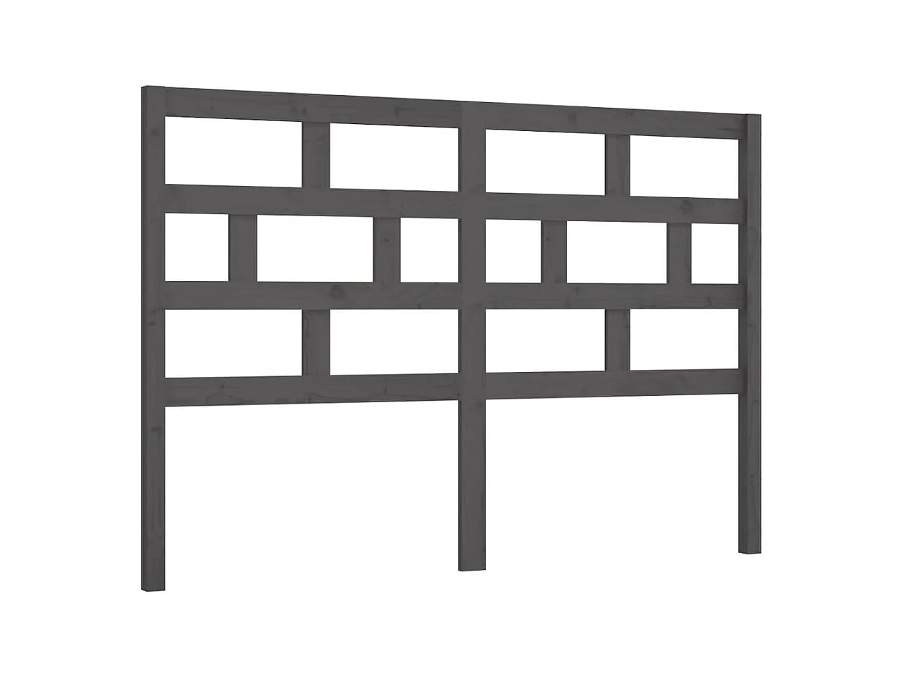 Tête de lit Gris 141x4x100 cm Bois massif de pin