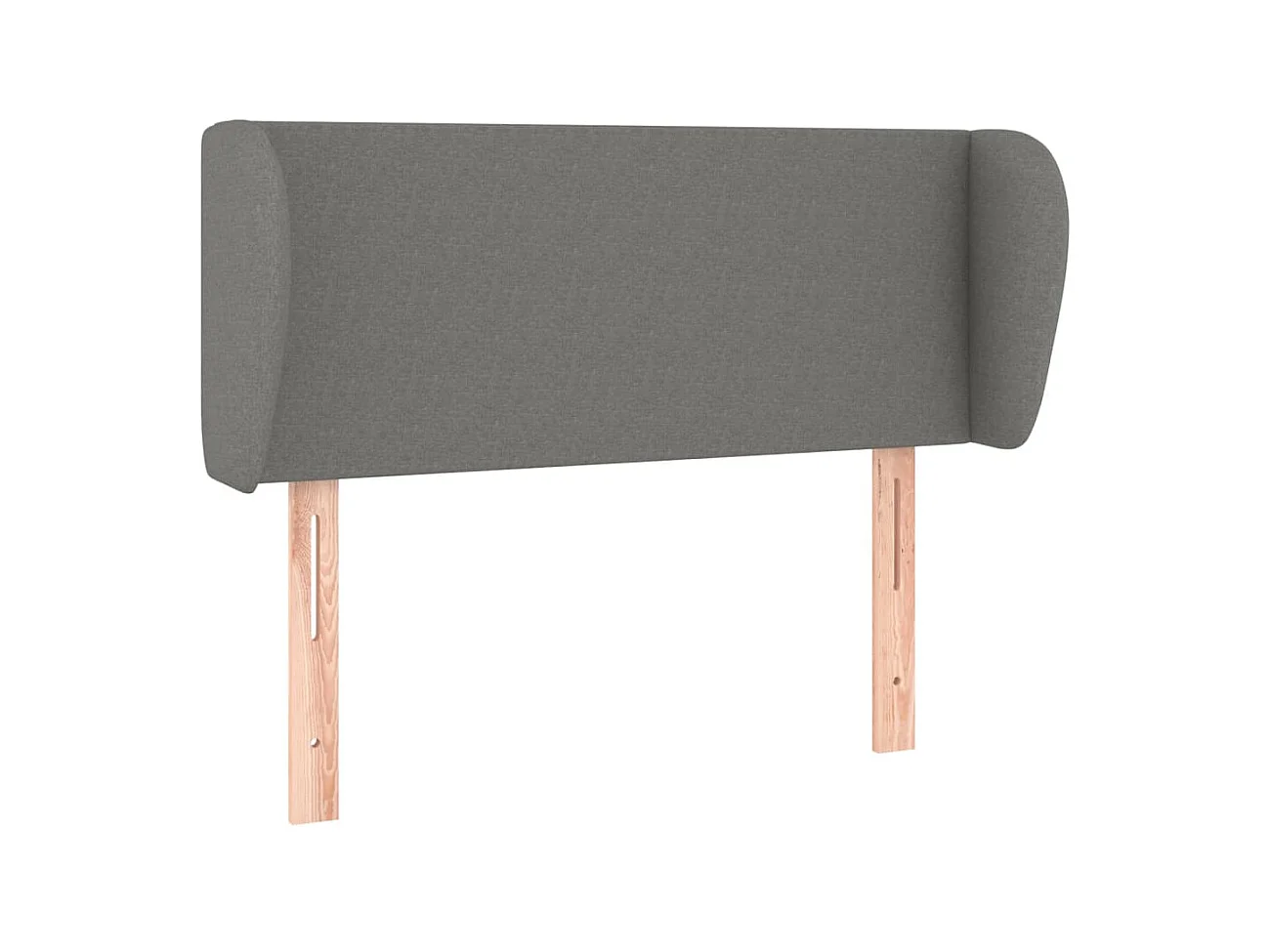 Tête de lit avec oreilles Gris foncé 83x23x78/88 cm Tissu