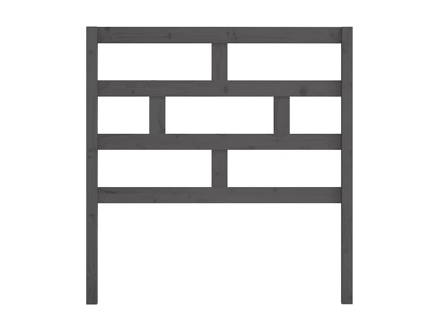 Tête de lit Gris 81x4x100 cm Bois massif de pin