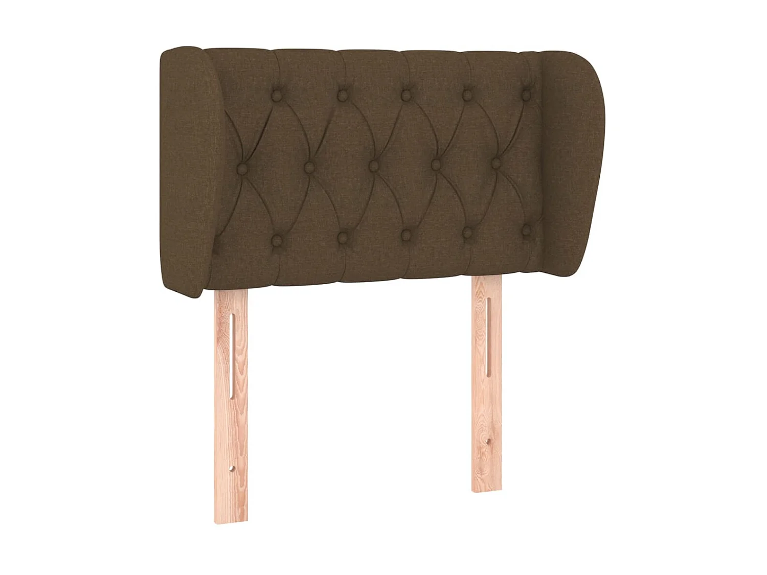 Cabecero con orejas Tela Marrón Oscuro 83x23x78/88 cm