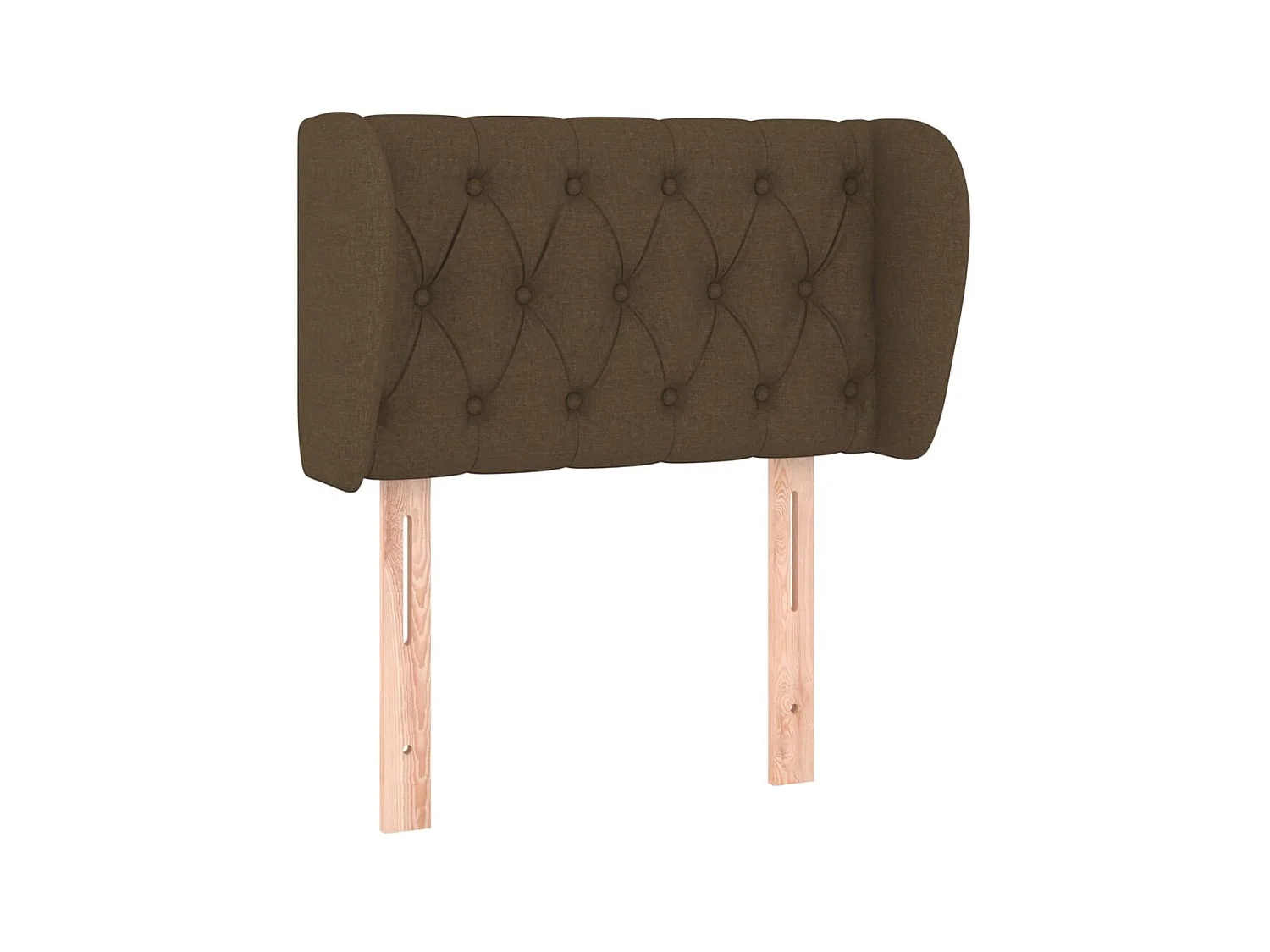 Tête de lit avec oreilles Marron Foncé 83x23x78/88 cm Tissu