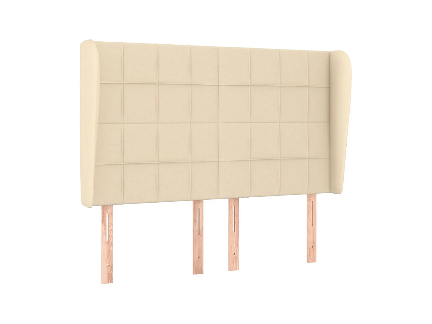 Tête de lit avec oreilles Crème 147x23x118/128 cm Tissu