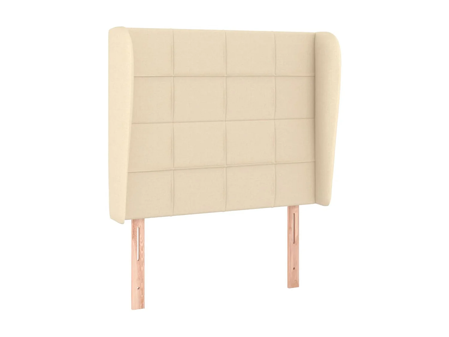 Cabecero con orejas Crema 103x23x118/128 cm Tela