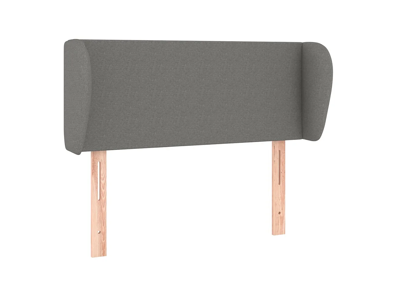 Tête de lit avec oreilles Gris foncé 103x23x78/88 cm Tissu