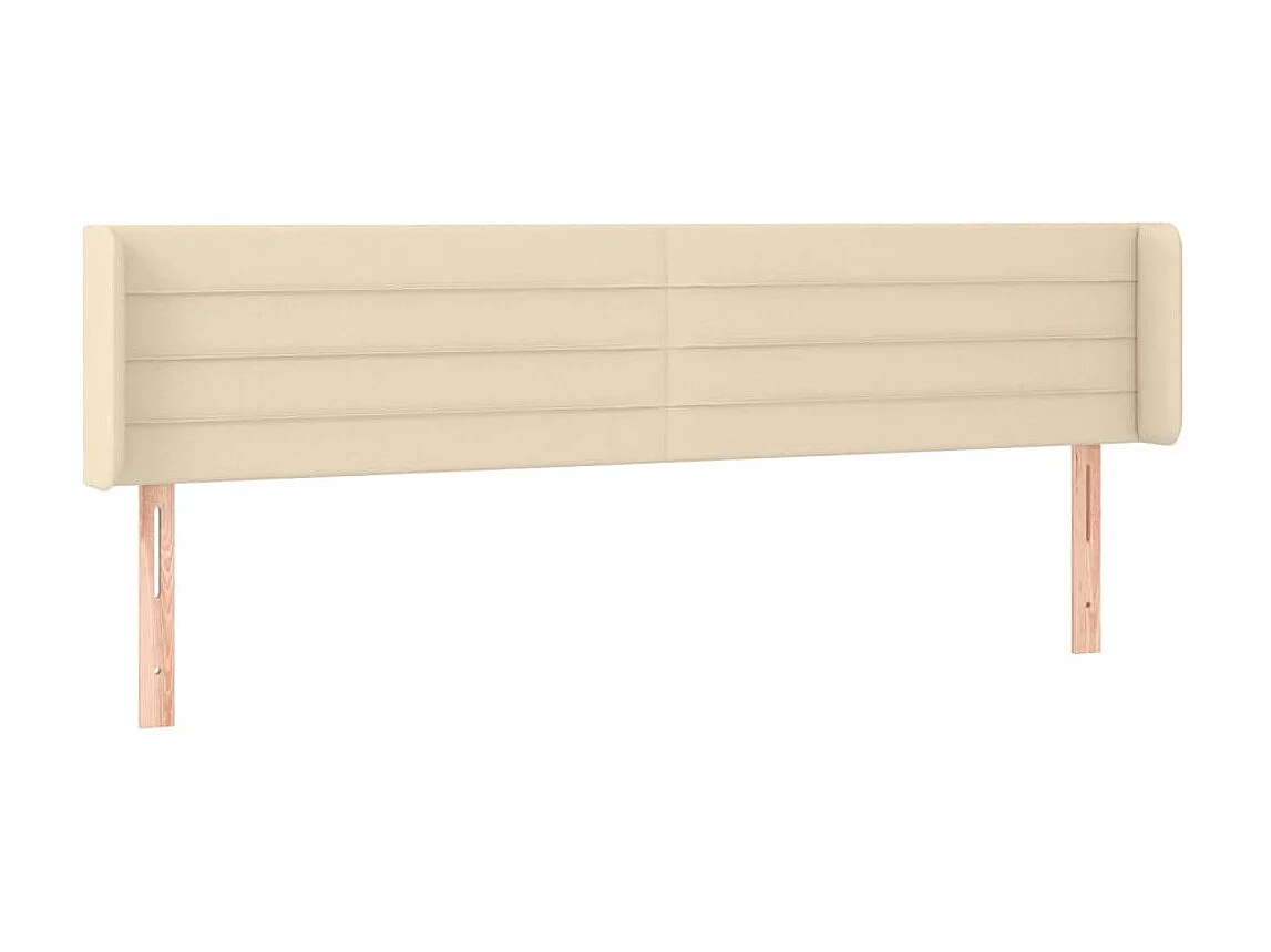 Tête de lit avec oreilles Crème 203x16x78/88 cm Tissu